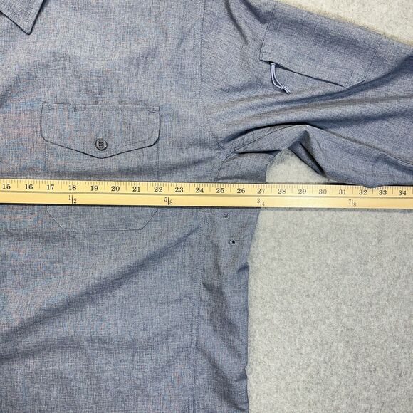 Vertx Recce Technical Shirt Men’s 2XL Blue Snap Front Tactical VTX1521 - Picture 10 of 12